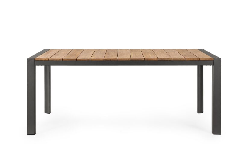 Camerón - Mesa para exterior de 180 cm Antracita/Teca - Imagen 2