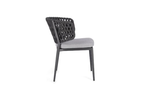 Alternative view of Noelia - Silla para exterior, Antracita (Pack 4 uds) - Apilables