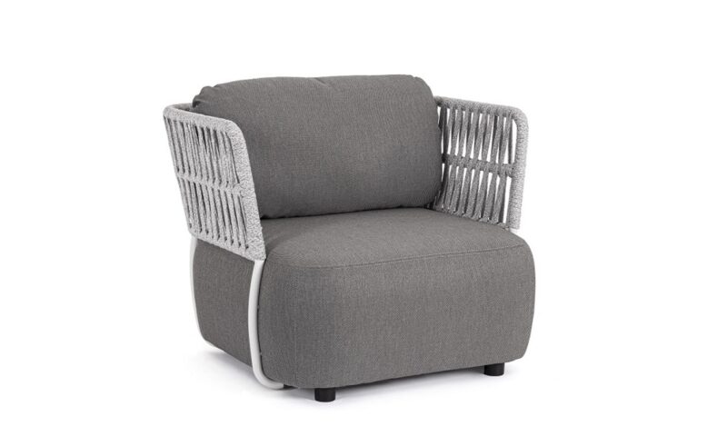 Palmer - Sillón para exterior Gris claro/Gris