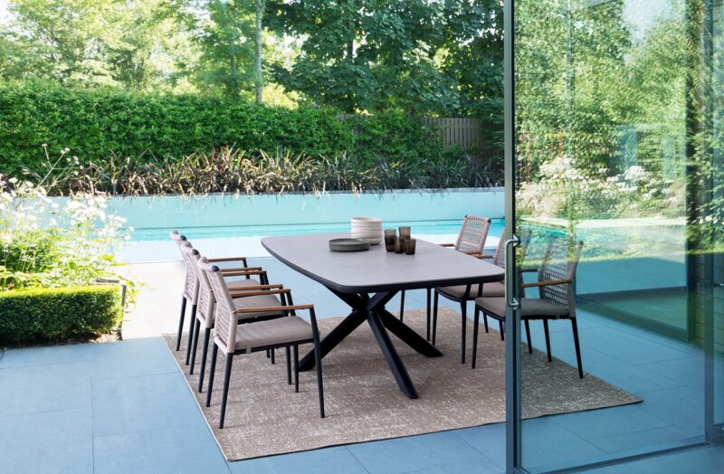 Maddox - Silla para exterior, Antracita (Pack 4 uds) - Apilables - Imagen 12