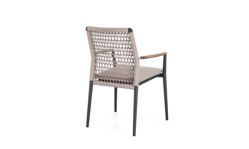Maddox - Silla para exterior, Antracita (Pack 4 uds) - Apilables - Imagen 4
