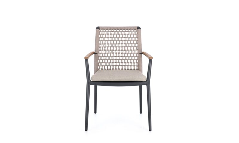 Maddox - Silla para exterior, Antracita (Pack 4 uds) - Apilables - Imagen 2