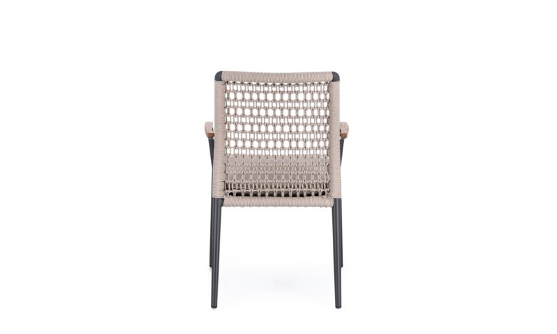 Maddox - Silla para exterior, Antracita (Pack 4 uds) - Apilables - Imagen 5