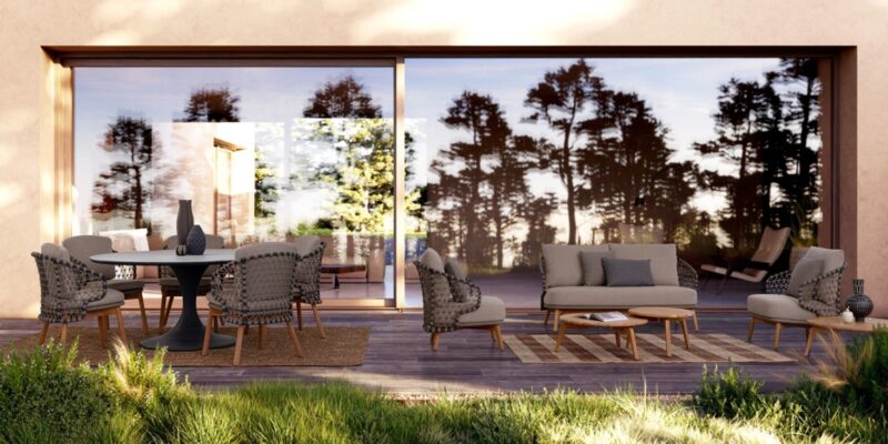 Arnold - Mesa de exterior de 158  cm Antracita (copia) - Imagen 6