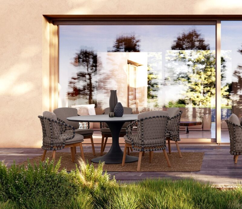 Arnold - Mesa de exterior de 158  cm Antracita (copia) - Imagen 5