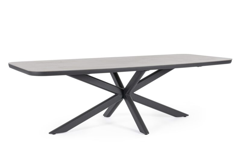 Isacco - Mesa de exterior de 240 x 110 cm Antracita