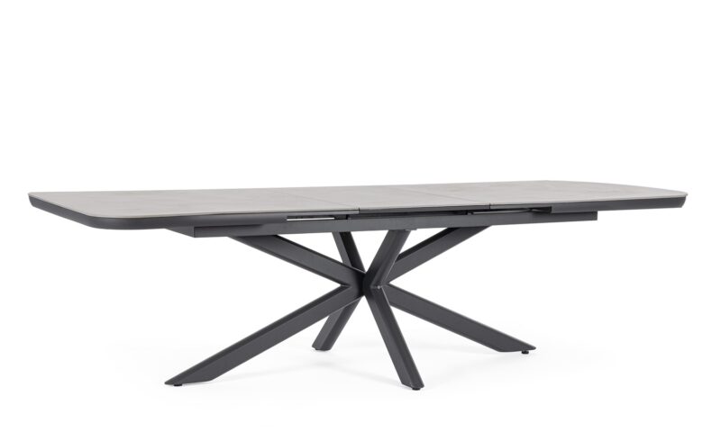 Pascal - Mesa de exterior de 200 (ext. 260) x 100 cm Antracita