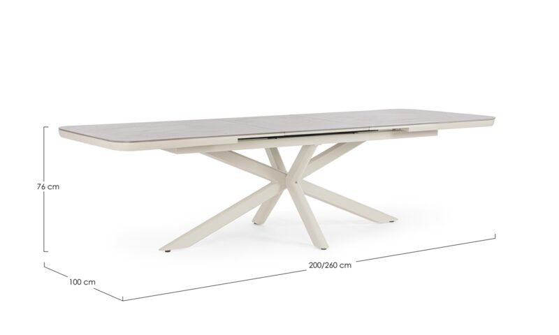 Pascal - Mesa de exterior de 200 (ext. 260) x 100 cm Pelikan - Imagen 5
