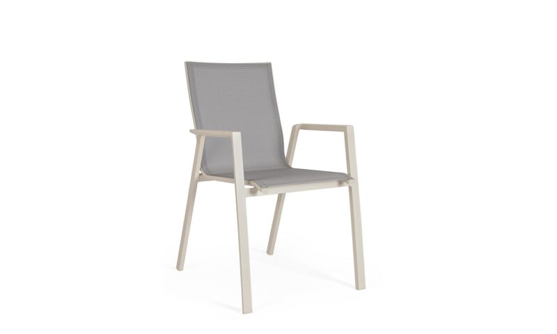 Krion - Silla para exterior, Pelican (Pack 4 uds) - Apilables