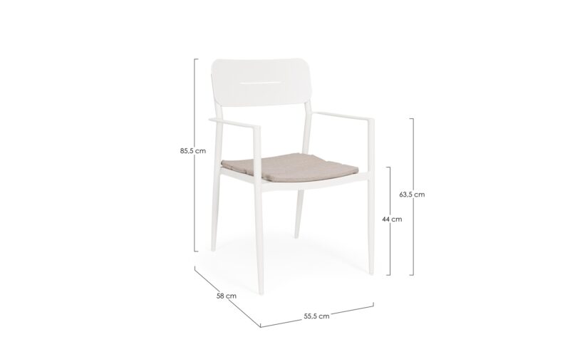 Nebula - Silla para exterior, Vapor (Pack 4 uds) - Apilables - Imagen 7