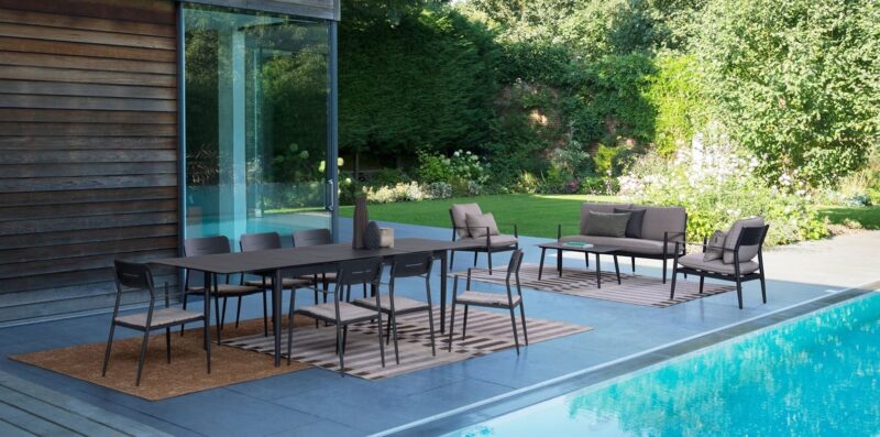 Nebula - Silla para exterior, Antracita (Pack 4 uds) - Apilables - Imagen 11