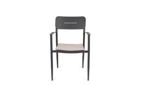 Alternative view of Nebula - Silla para exterior, Antracita (Pack 4 uds) - Apilables