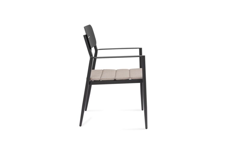 Nebula - Silla para exterior, Antracita (Pack 4 uds) - Apilables - Imagen 3
