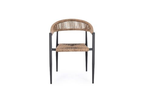 Alternative view of Jandia - Silla para exterior - Antracita/Natural (Pack 4 uds)