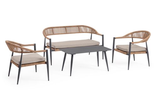 Alternative view of Jandia - Conjunto para exterior - Antracita/Natural
