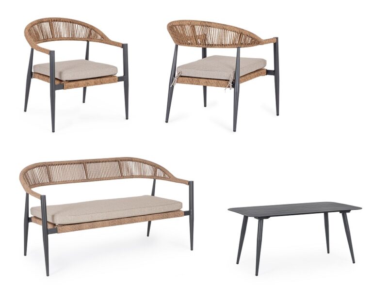 Jandia - Conjunto para exterior - Antracita/Natural - Imagen 4