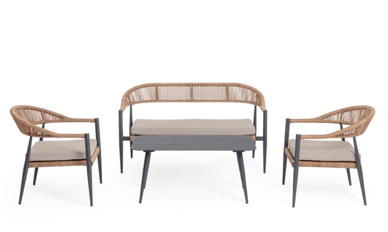 Jandia - Conjunto para exterior - Antracita/Natural