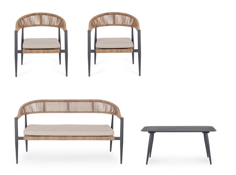 Jandia - Conjunto para exterior - Antracita/Natural - Imagen 3