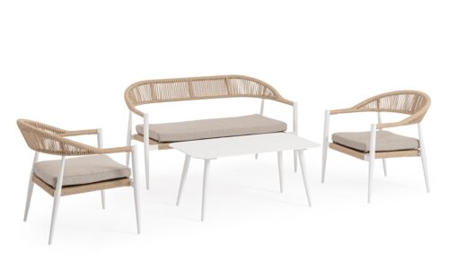 Alternative view of Jandia - Conjunto para exterior - Blanco/Natural