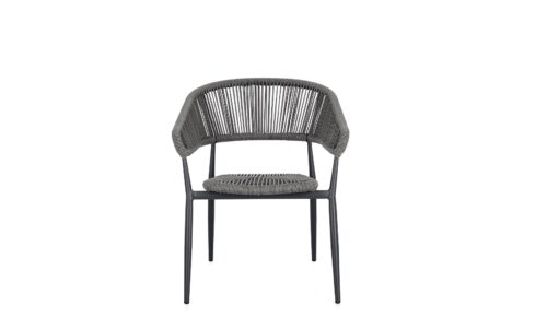 Alternative view of Algaida - Silla para exterior - Antracita/Gris (Pack 4 uds)