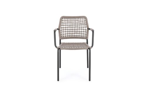 Alternative view of Rajada - Silla para exterior - Antracita/Khaki (Pack 4 uds)