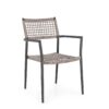 Caleta - Silla para exterior - Antracita/Khaki (Pack 4 uds)