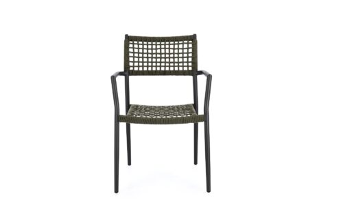 Alternative view of Caleta - Silla para exterior - Antracita/Verde (Pack 4 uds)