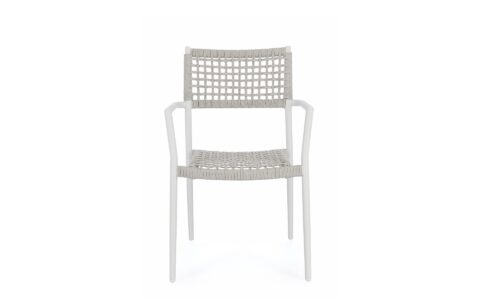 Alternative view of Caleta - Silla para exterior - Blanco/Gris (Pack 4 uds)