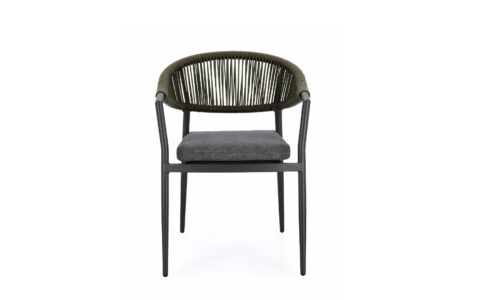 Alternative view of Millor - Silla para exterior - Antracita/Verde (Pack 4 uds)