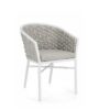 Margalida - Silla para exterior - Blanco/Gris (Pack 4 uds)