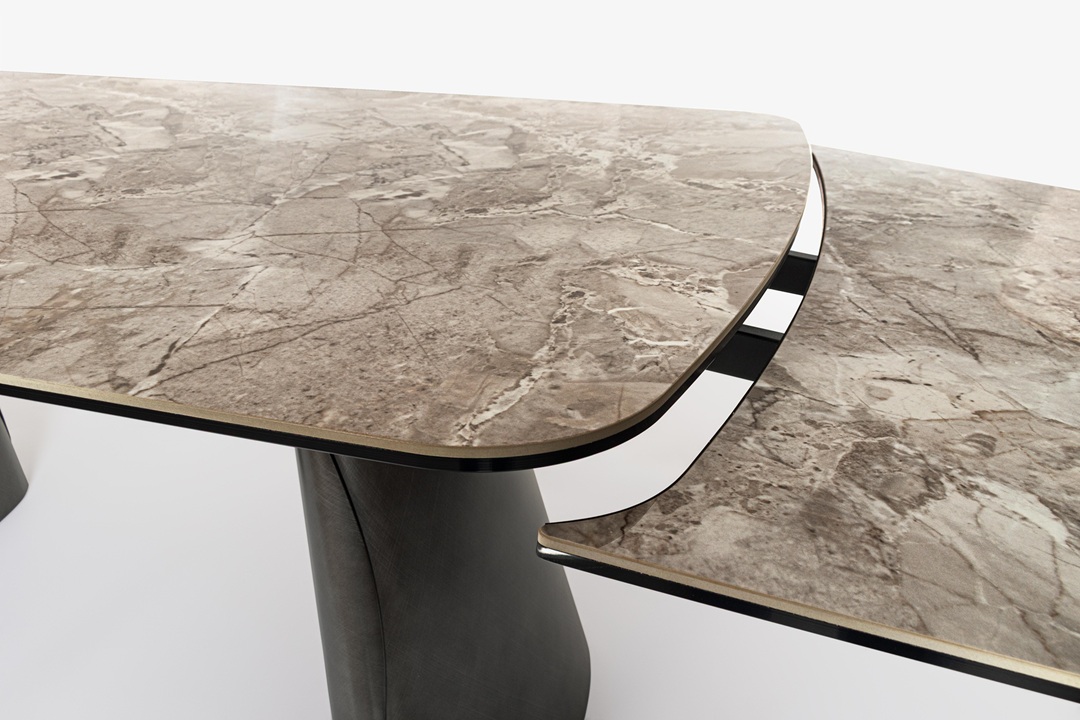 Cile - Mesa de comedor de 180 (ext. 220/260) x 100 cm Nordic - Imagen 5