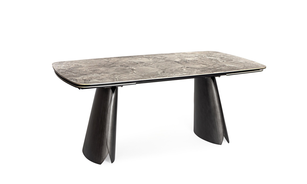 Cile - Mesa de comedor de 180 (ext. 220/260) x 100 cm Nordic - Imagen 2