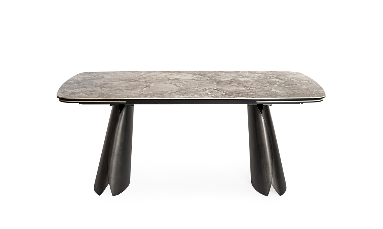 Cile - Mesa de comedor de 180 (ext. 220/260) x 100 cm Nordic - Imagen 4