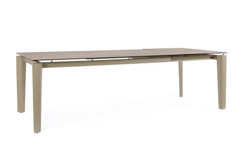 Asiri - Mesa de comedor de 180 (ext. 250) x 100 cm Beige