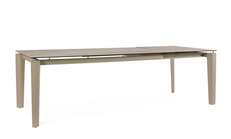 Asiri - Mesa de comedor de 180 (ext. 250) x 100 cm Beige