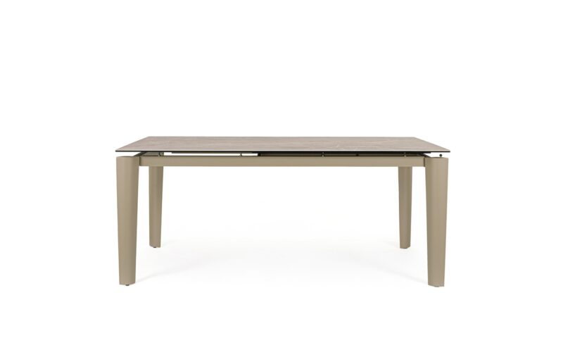 Asiri - Mesa de comedor de 180 (ext. 250) x 100 cm Beige - Imagen 4