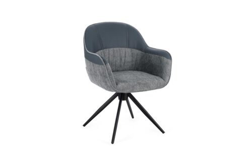 Isotta - Silla tapizado Gris azulado/Azul