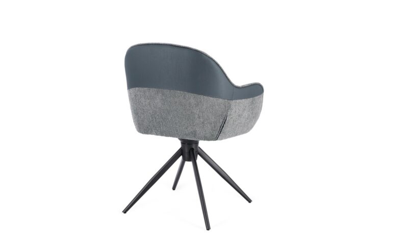 Isotta - Silla tapizado Gris azulado/Azul - Imagen 4