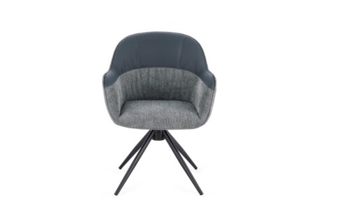 Alternative view of Isotta - Silla tapizado Gris azulado/Azul