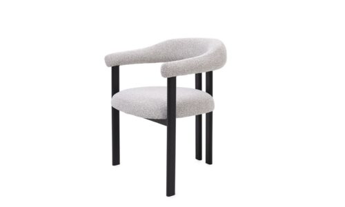 Alternative view of Giuditta - Silla tapizado Negro/Gris