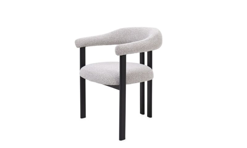 Giuditta - Silla tapizado Negro/Gris - Imagen 2