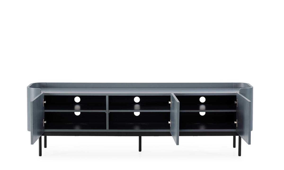 Willa - Mueble para TV de 180 cm, 3P Azul - Imagen 8