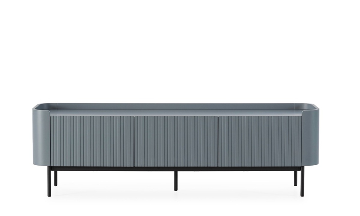 Willa - Mueble para TV de 180 cm, 3P Azul