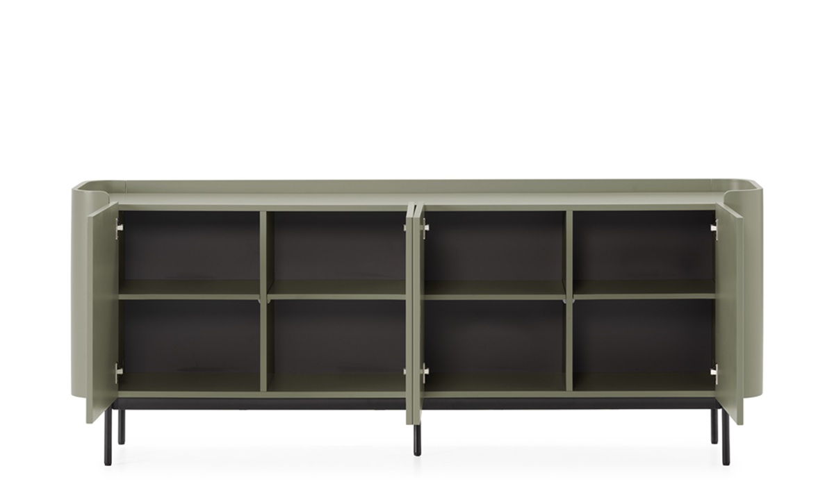 Willa - Aparador de 200 cm, 4P Verde - Imagen 5