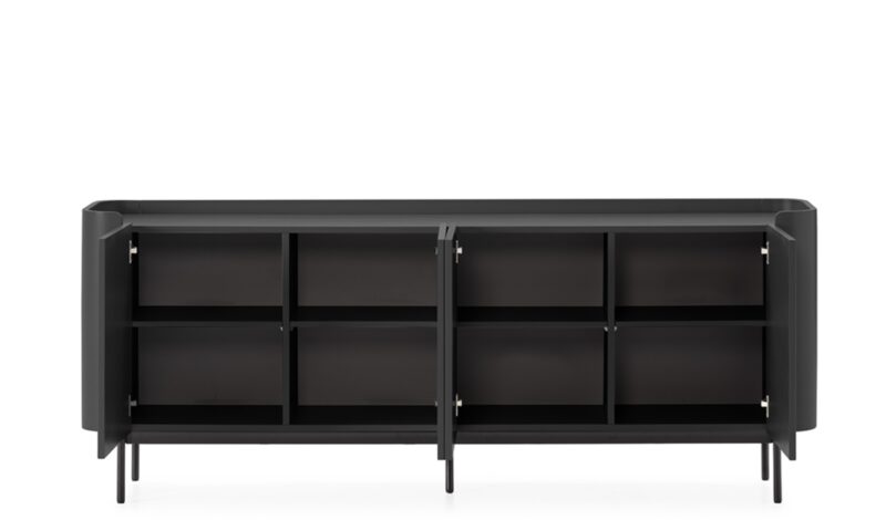 Willa - Aparador de 200 cm, 4P Negro - Imagen 6