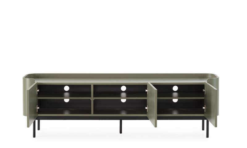 Willa - Mueble para TV de 180 cm, 3P Verde - Imagen 4