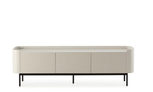 Willa - Mueble para TV de 180 cm, 3P Crema