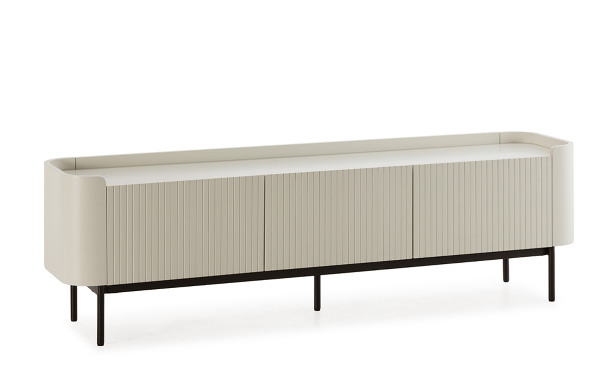 Willa - Mueble para TV de 180 cm, 3P Crema - Imagen 2