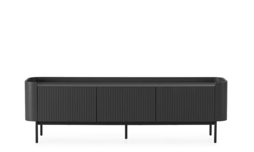 Willa - Mueble para TV de 180 cm, 3P Negro