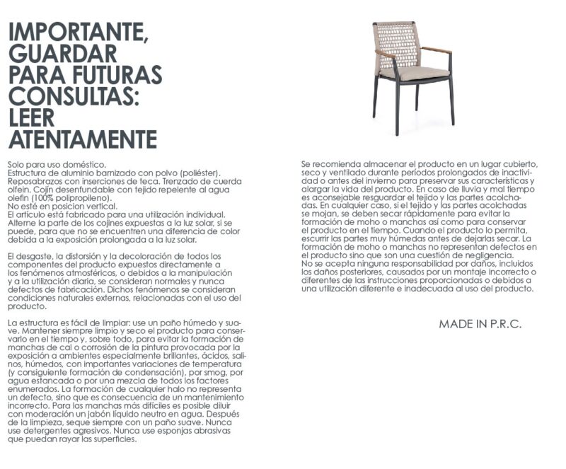 Maddox - Silla para exterior, Antracita (Pack 4 uds) - Apilables - Imagen 13